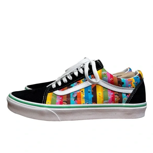 Vans X Sesame Street Old Skool Black/Multi Sneakers Shoes NEW Size M 9.5/W 11 - Picture 3 of 11